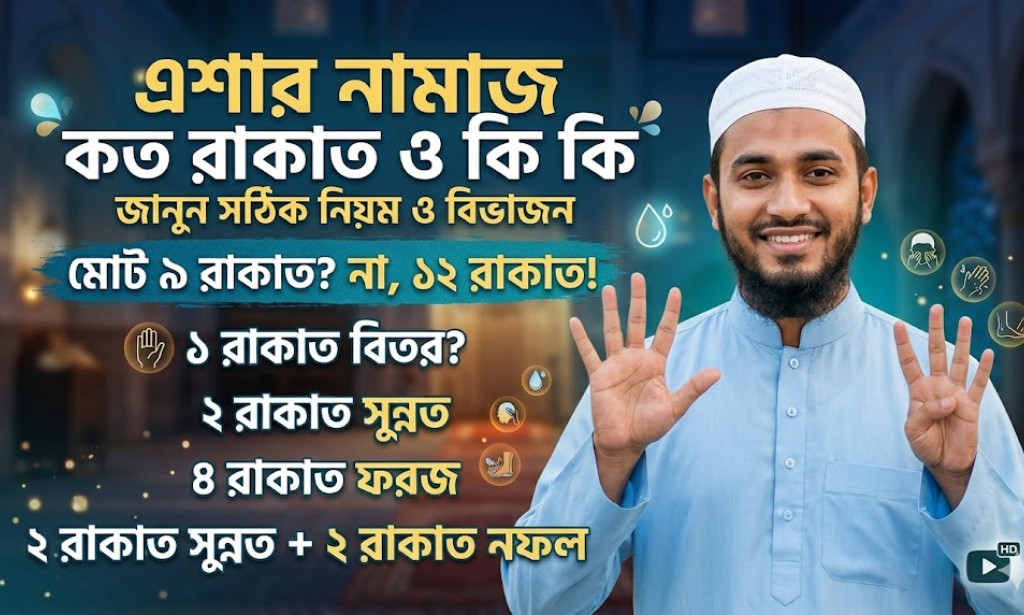 এশার নামাজ কত রাকাত ও কি কি: একটি বিস্তারিত নির্দেশিকা