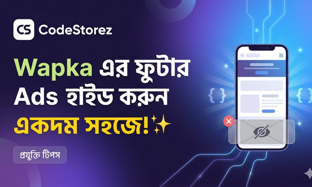 Wapka এর ফুটার Ads হাইড করুন একদম সহজে!