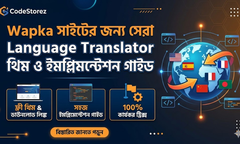 Wapka সাইটের জন্য সেরা Language Translator থিম ও ইমপ্লিমেন্টেশন গাইড
