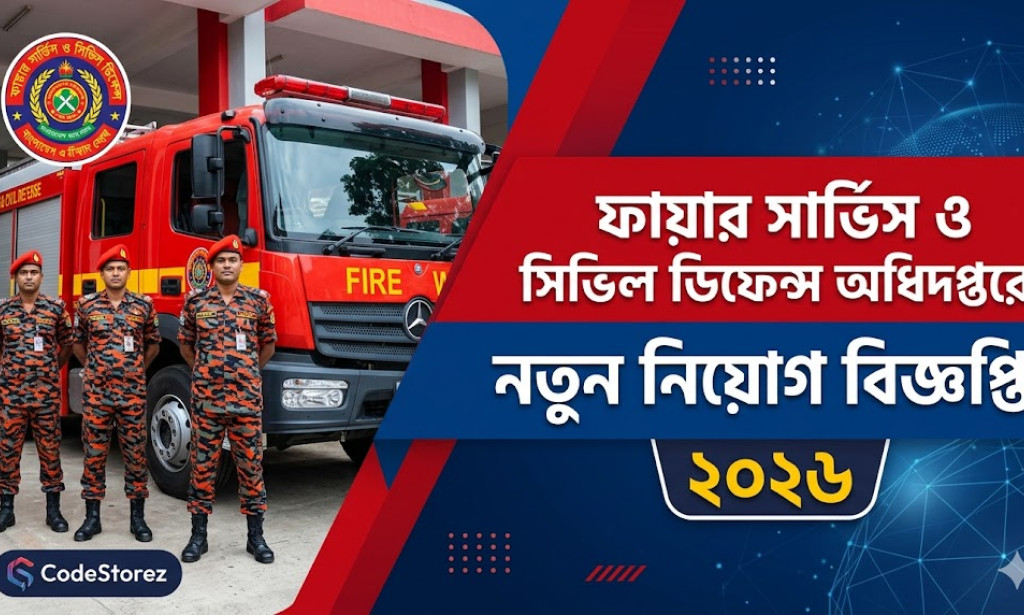 ফায়ার সার্ভিস ও সিভিল ডিফেন্স অধিদপ্তরে নতুন নিয়োগ বিজ্ঞপ্তি ২০২৬