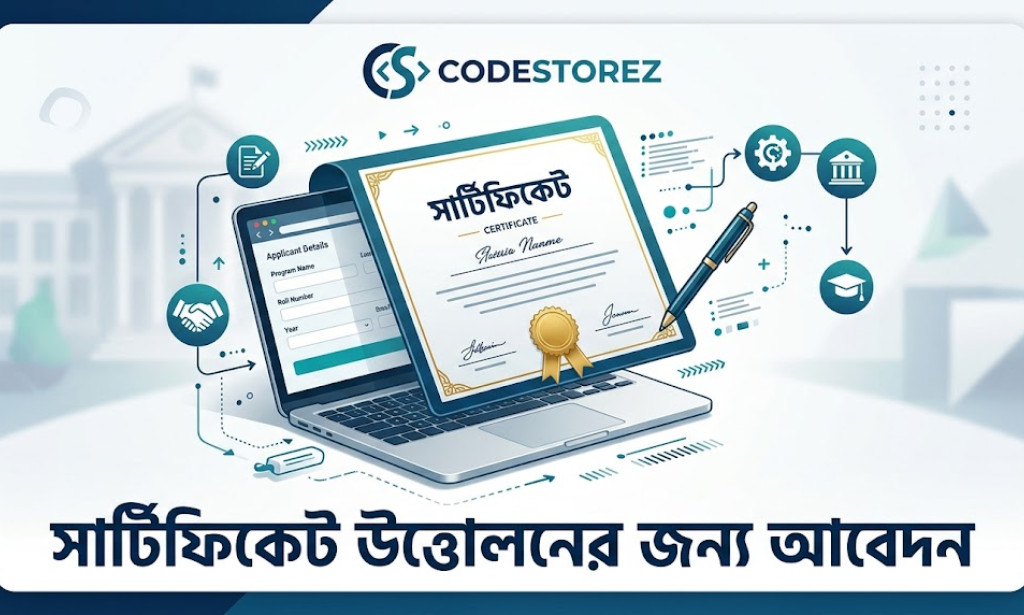 সার্টিফিকেট উত্তোলনের জন্য আবেদন