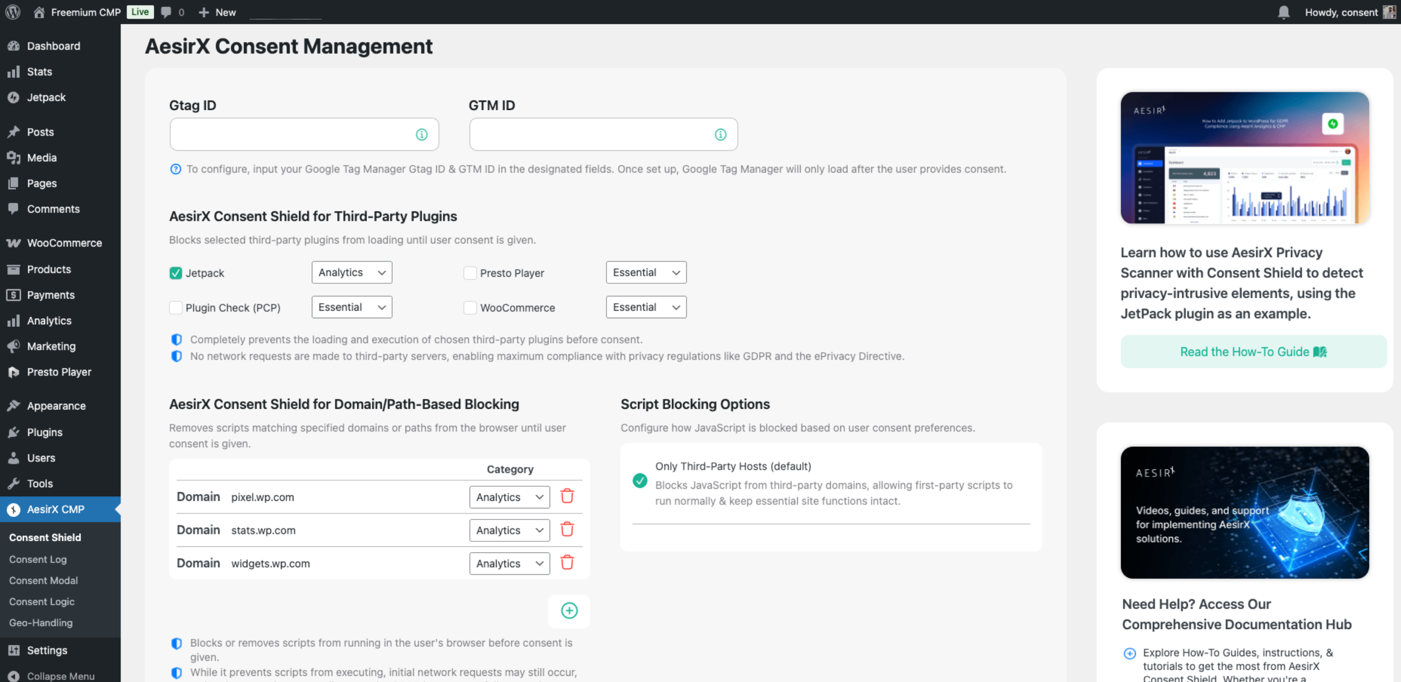 AesirX Consent Screenshot 1