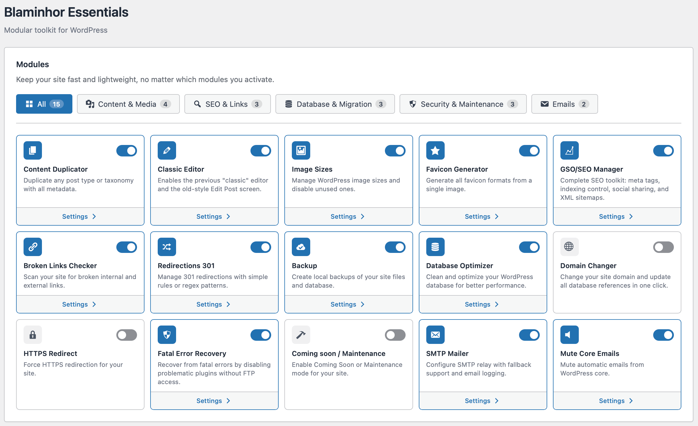 Blaminhor Essentials – Modular Toolkit Screenshot 1