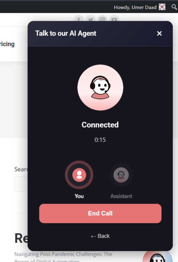 Call Agent AI – Voice & Chat Assistant Screenshot 4