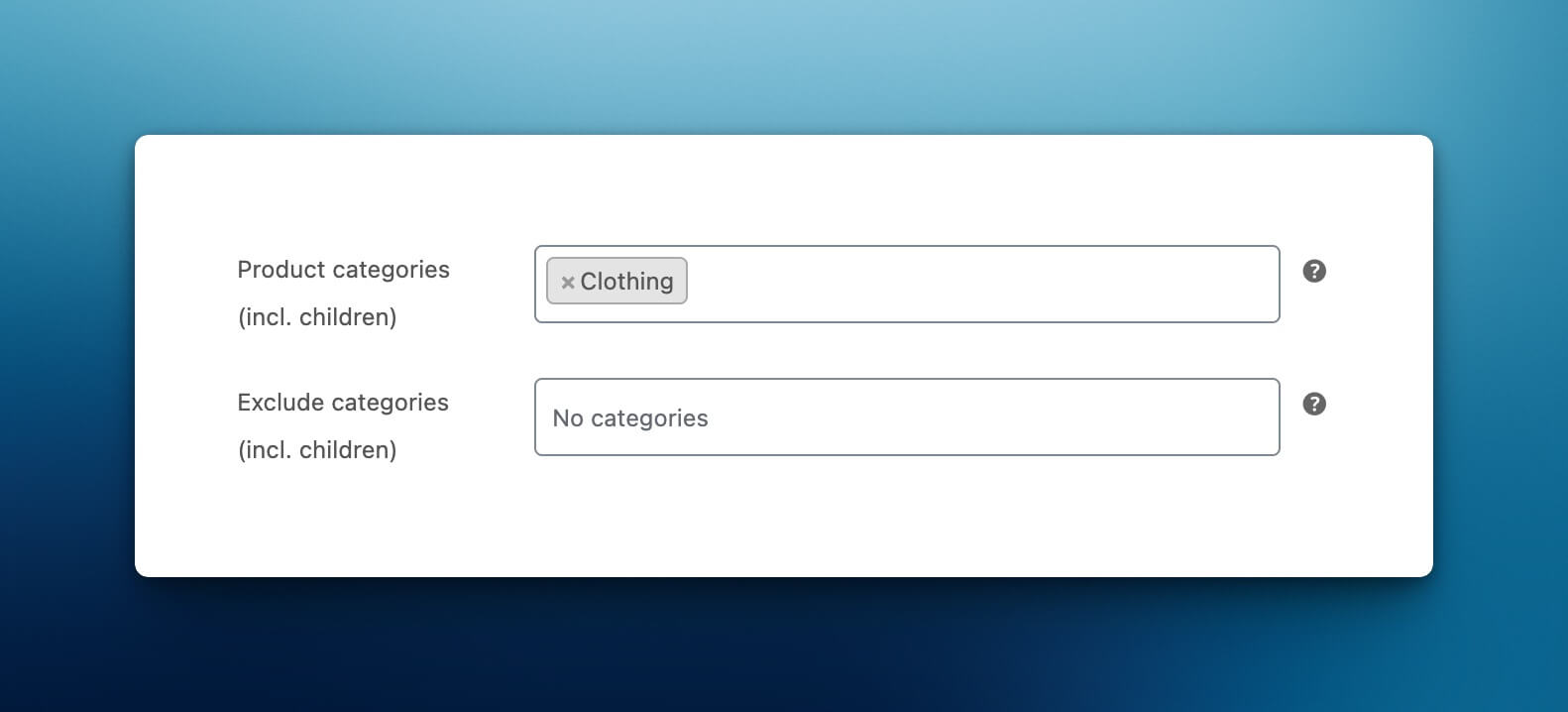 Category Children Coupons for WooCommerce Screenshot 1