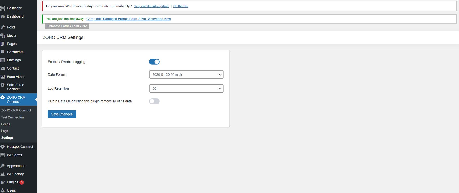 Centous Integration for Contact Form 7 and Zoho Screenshot 2
