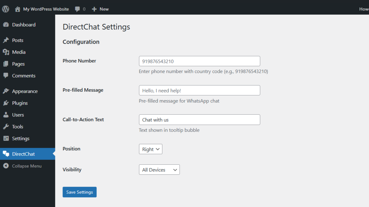 DirectChat – Floating Chat Button Screenshot 1