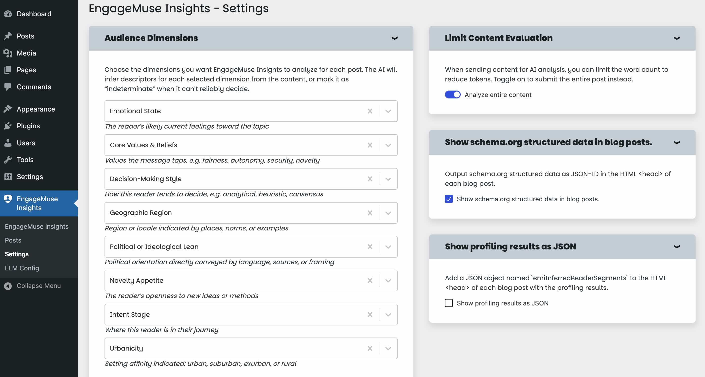 EngageMuse Insights Screenshot 1