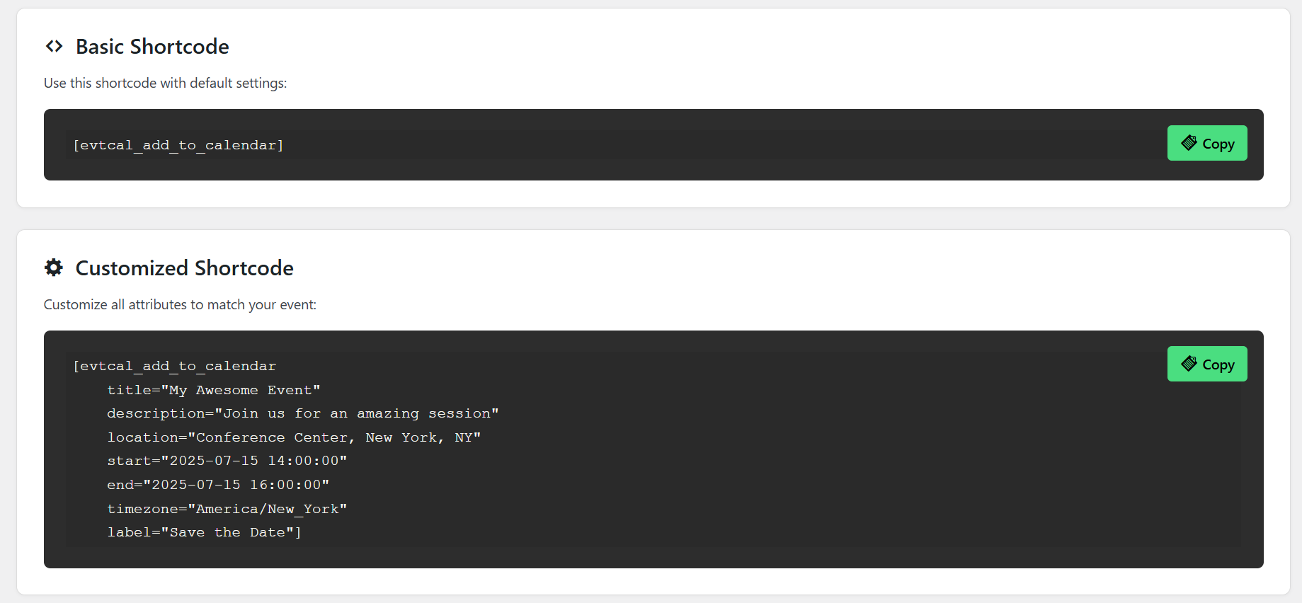 Event – Add to Calendar Screenshot 3