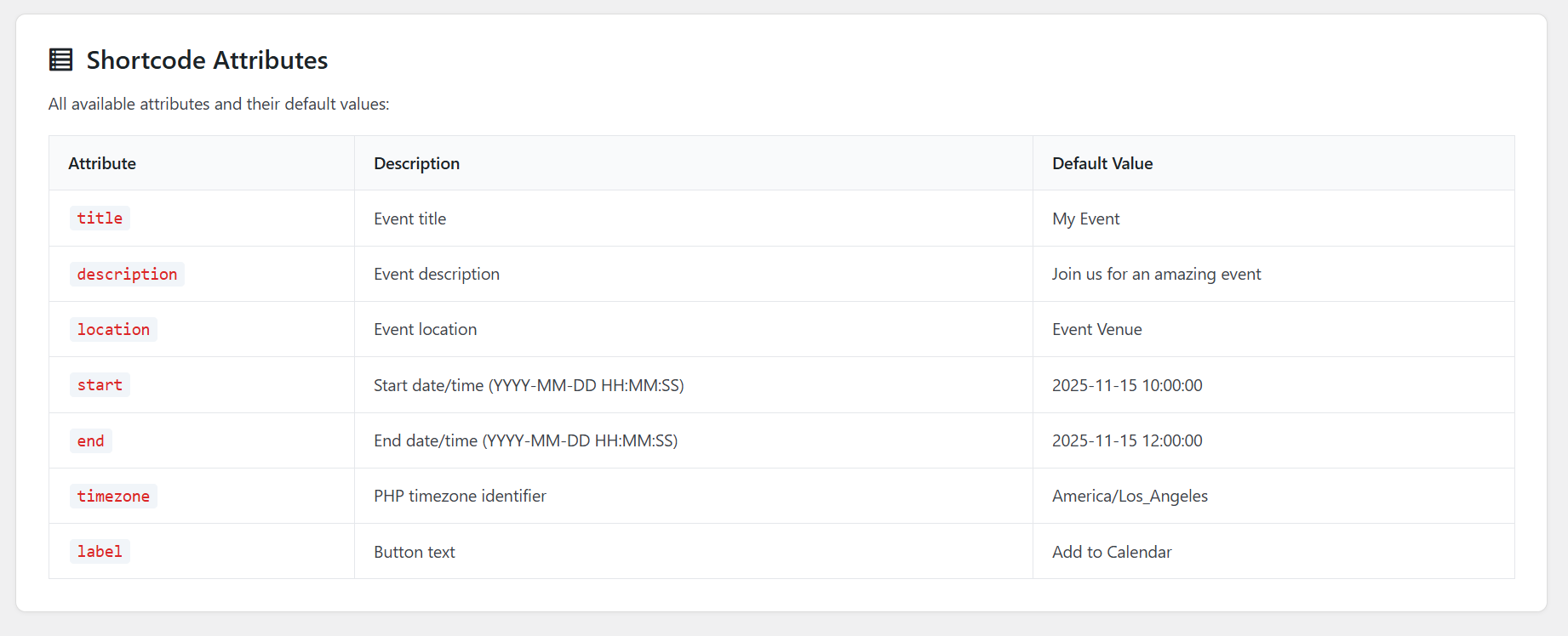 Event – Add to Calendar Screenshot 4