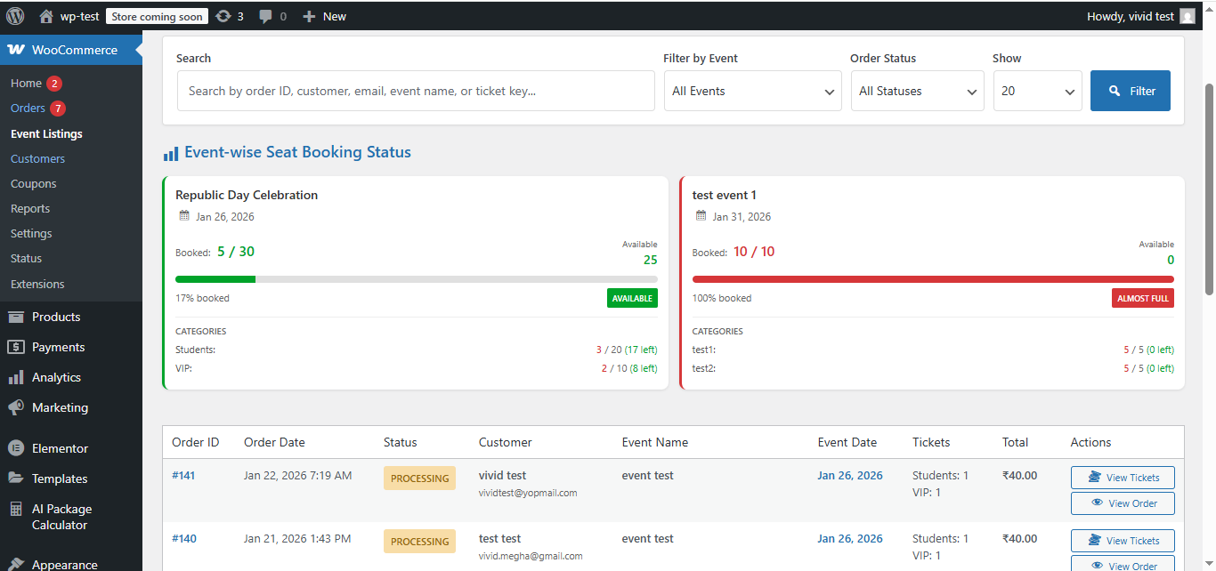 Eventano – WooCommerce Event Management & Ticketing Plugin Screenshot 4