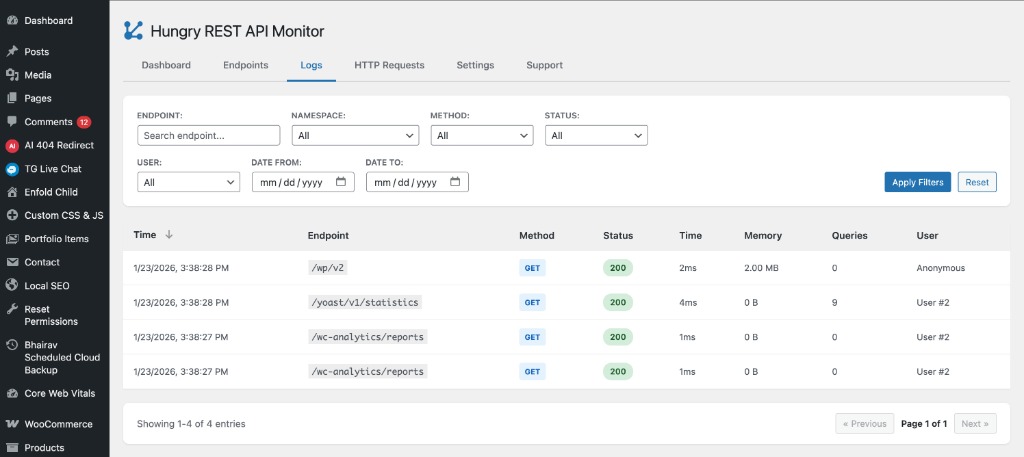 Hungry REST API Monitor Screenshot 3