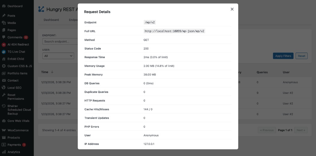 Hungry REST API Monitor Screenshot 4
