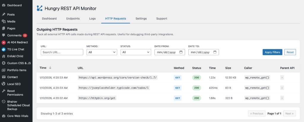 Hungry REST API Monitor Screenshot 5