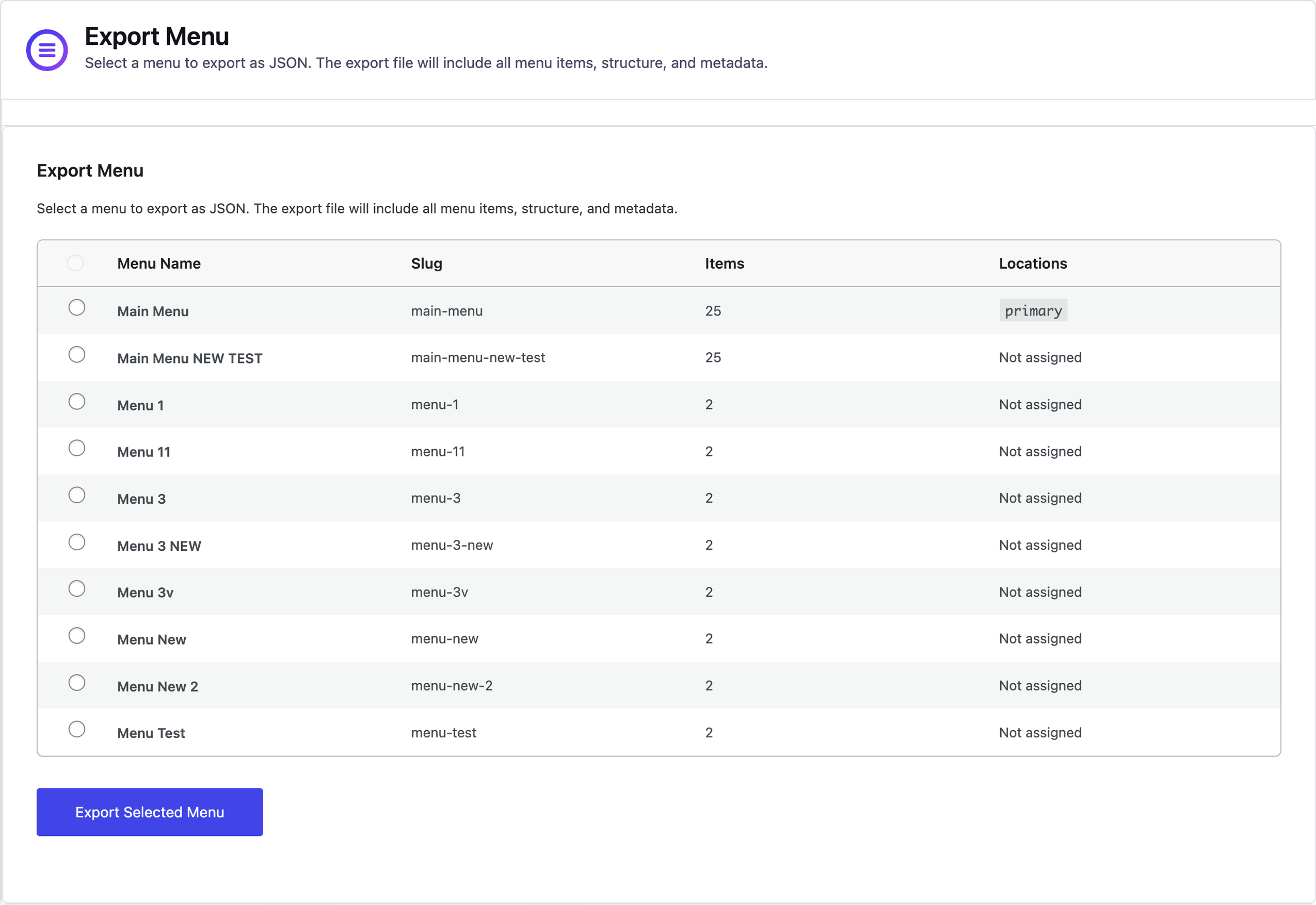 MenuPilot – Preview-First Menu Import & Export Screenshot 2