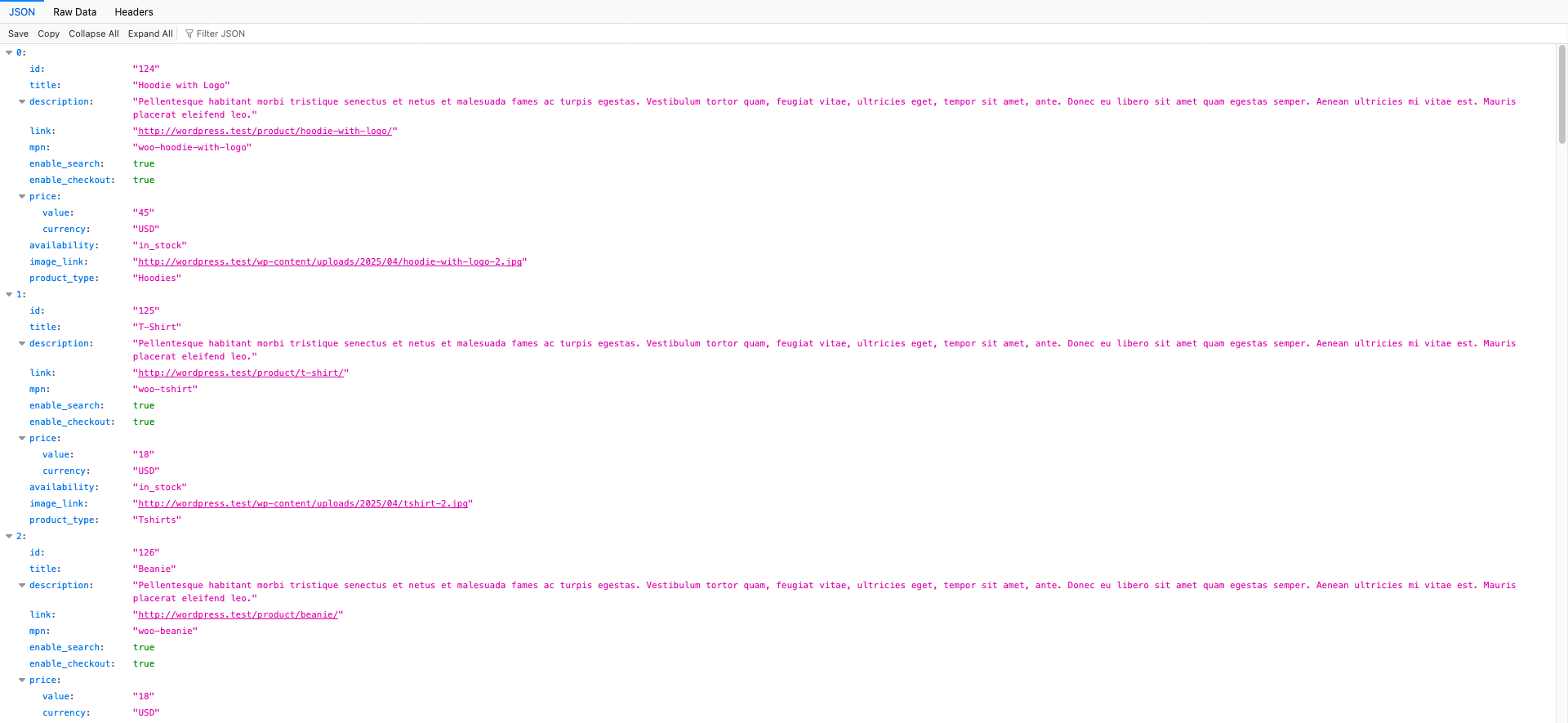 Merchant AI Feed Screenshot 2