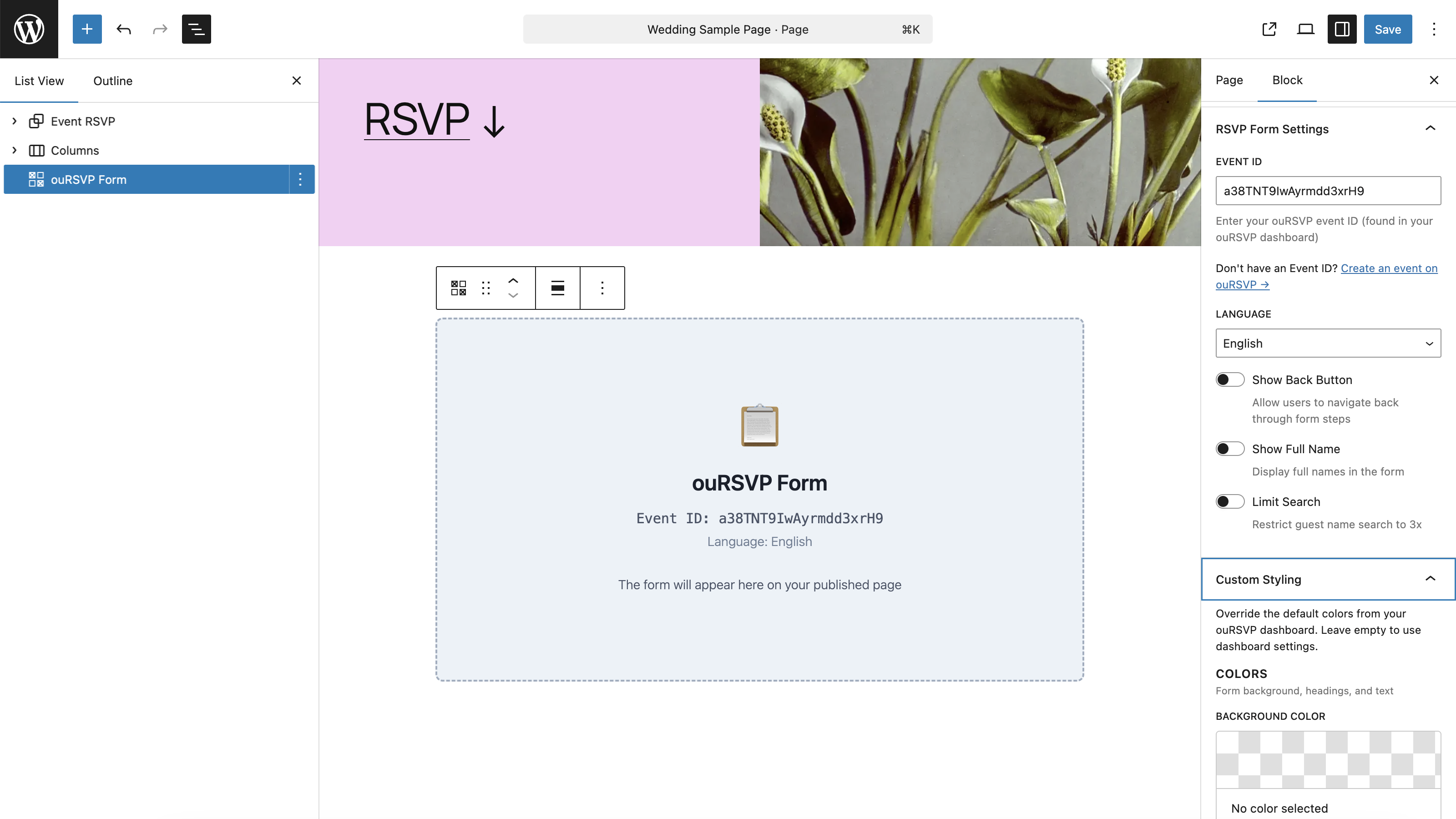ouRSVP – Event RSVP Forms Screenshot 3