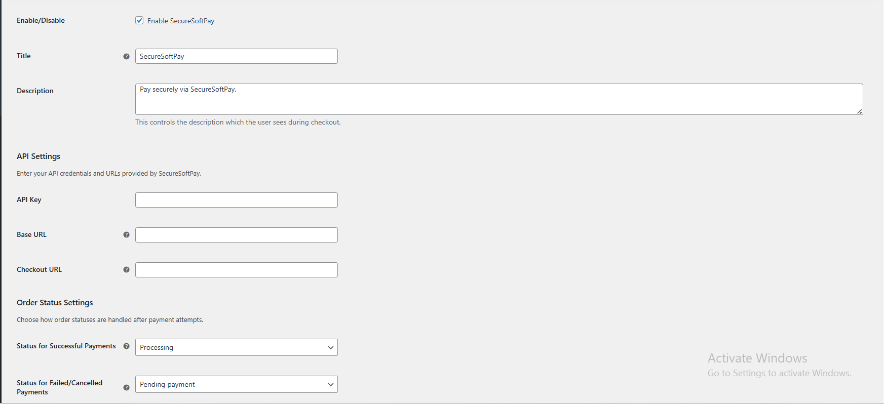 Qeltra Gateway for SecureSoftPay Screenshot 1