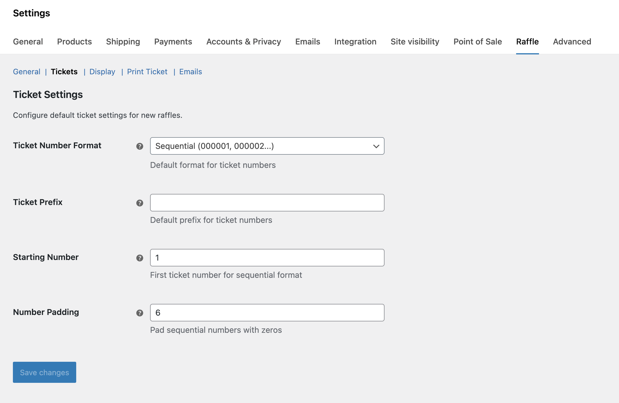 Raffle for WooCommerce Screenshot 2