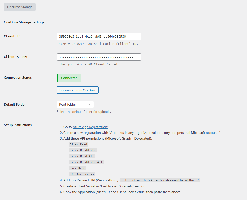Storage for EDD via OneDrive Screenshot 1