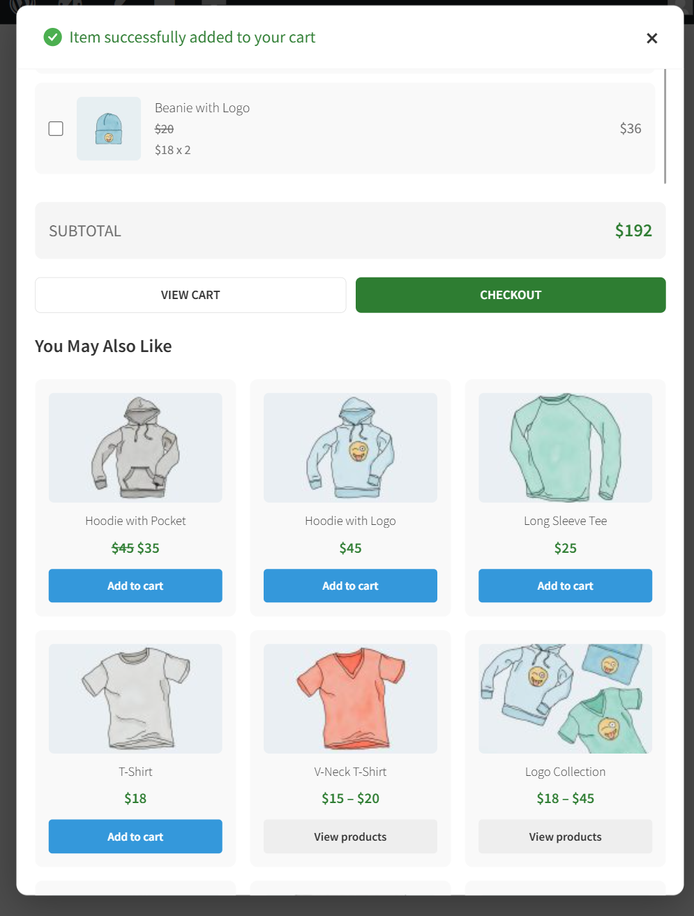 Sunfolia Smart Cart Popup Screenshot 5