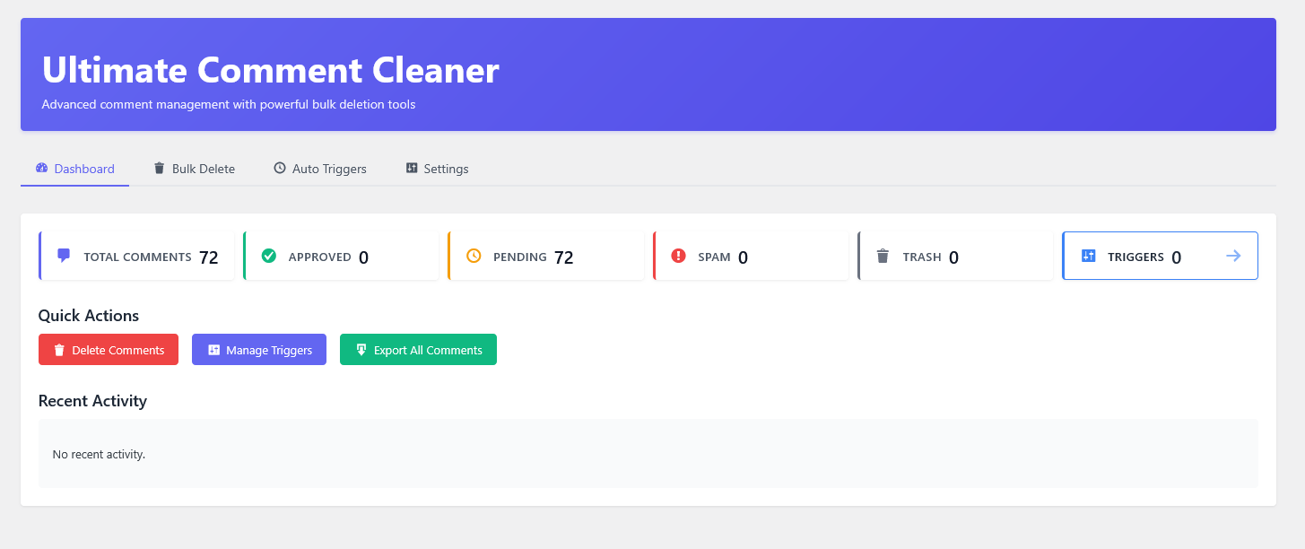 Ultimate Comment Cleaner Screenshot 1