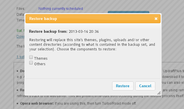 UpdraftPlus Screenshot 2