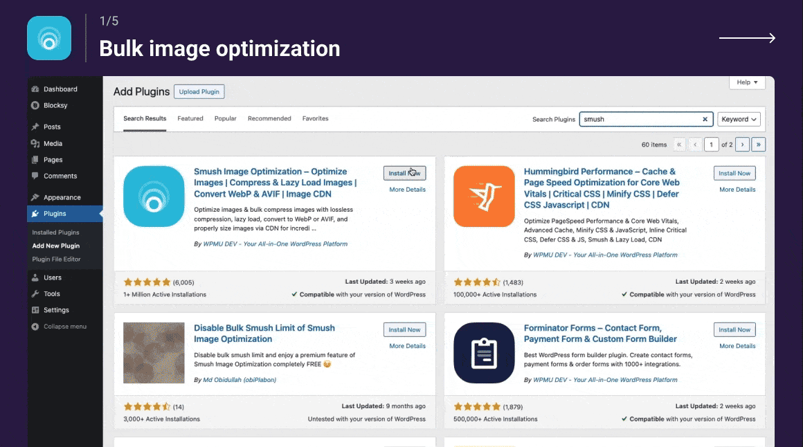 WP Smush Screenshot 3
