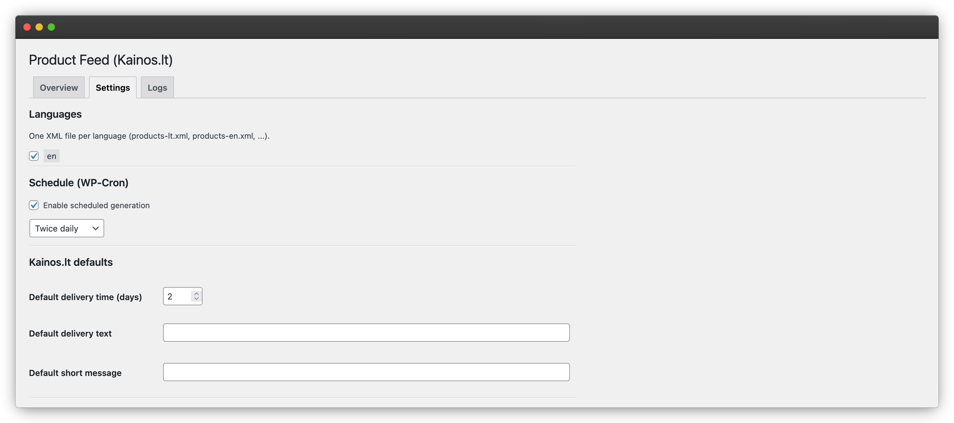 Yablonsky Product Feed for Kainos.lt Screenshot 2