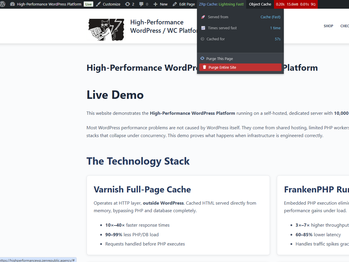 Zen Republic Cache Control Screenshot 1