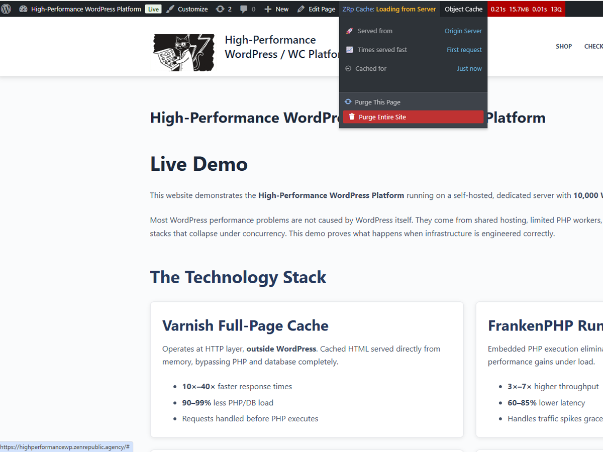 Zen Republic Cache Control Screenshot 2